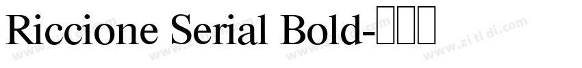 Riccione Serial Bold字体转换 Riccione Serial Bold字体转换
